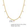 Delicate Zircon Pendant Necklace for Women, Stackable Multi-Layer Stainless Steel Necklace, 18K Gold Plated Fashion Jewelry Set