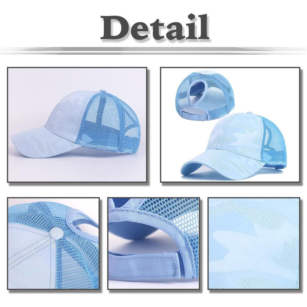 Mesh Camouflage CA621 [White Fang] Cap, Sports, Running, Outdoor, Men's, Women's, (White)