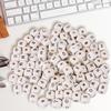 100pcs Mixed Maple Square Bead Letter Cube Loose Spacer Beads For DIY Jewelry Making