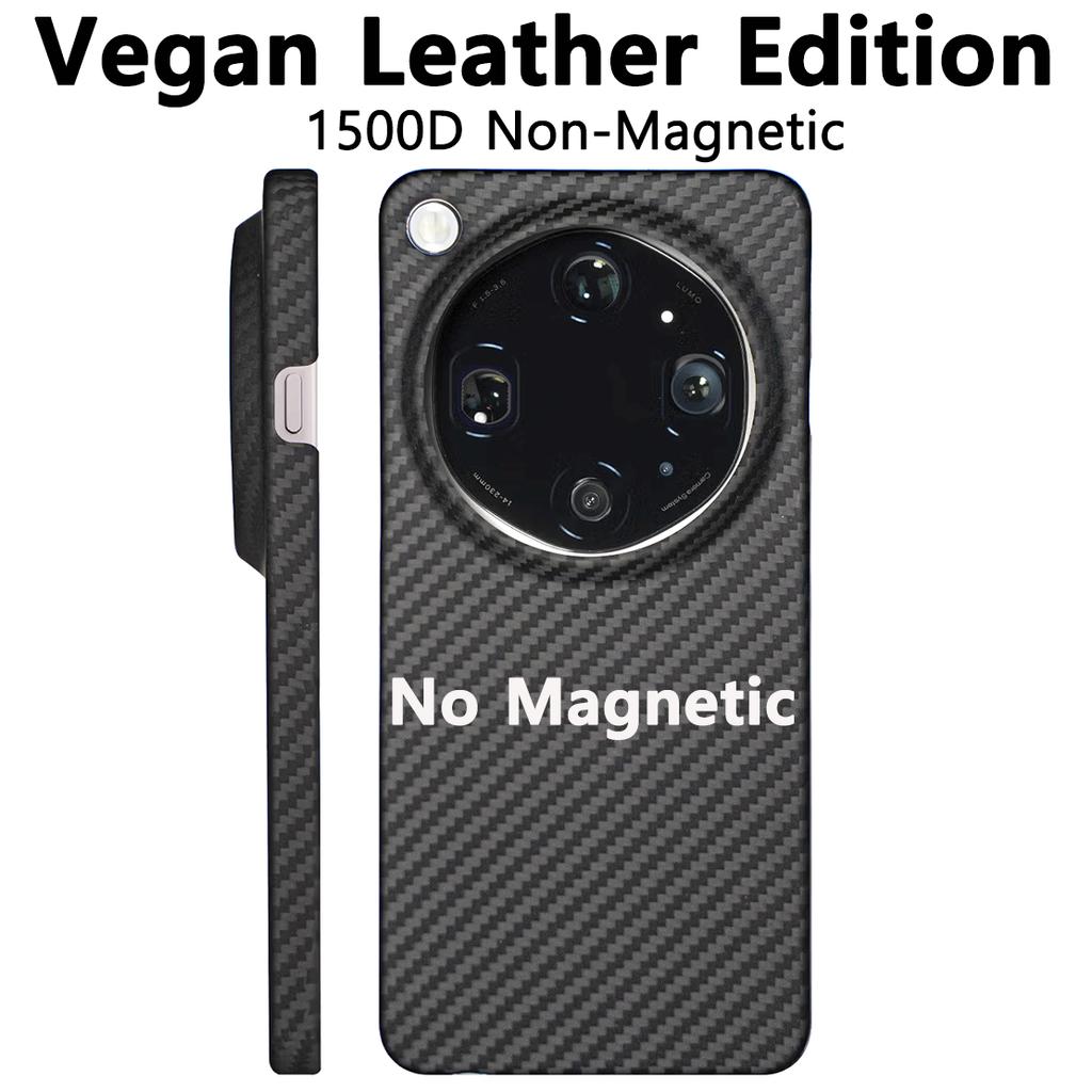 For OPPO Find X9 Ultra Vegan Leather Edition Case Aramid Carbon Fiber Case Magnetic MagSafe Ultra Thin Lightweight Cover