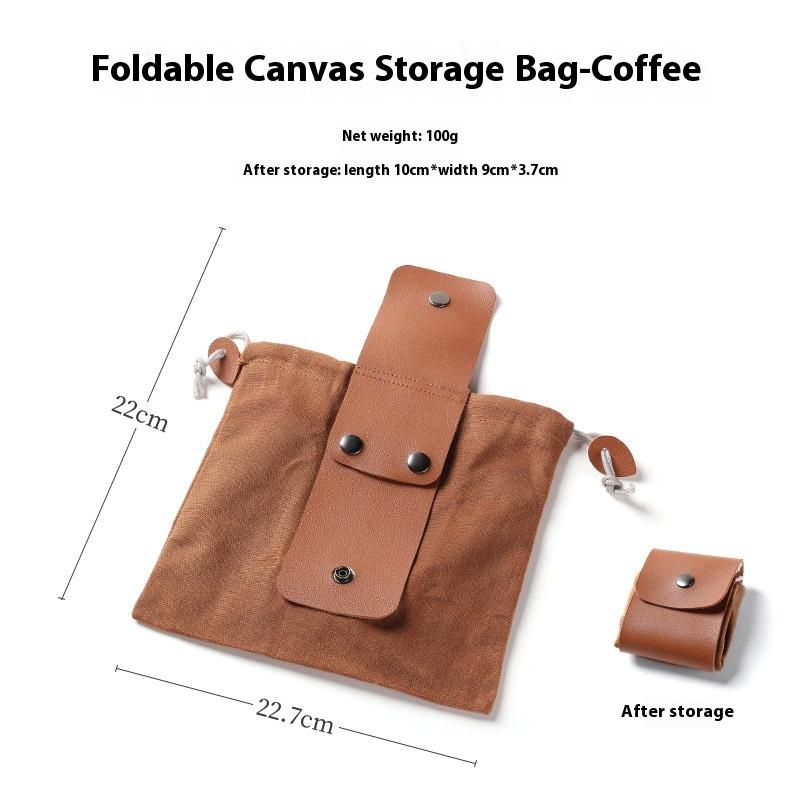 

1PC Foldable Foraging Bag Canvas Bushcraft Bag Foraging Pouch Storage Bags Easy Looping Around Belts Bags For Camping Hiking кавовий