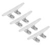 4pcs 4in Boat Tie Down Cleat 316 Stainless Steel Polished Dock Cleat Deck Rope for Speedboat Yacht