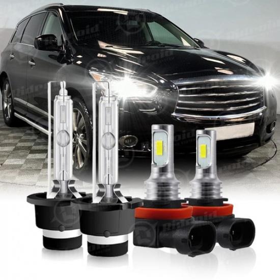 

Для Infiniti G37 2008-2013 6000K LED/HID Фара Дальнє Ближнє+Протитуманні Лампи Комплект