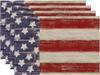 Set di 4 Tovagliette American Star and Stripes 4th of July, 12x18 Pollici Tovagliette Patriottiche per il Memorial Day per Festa, Cucina, Sala da Pranzo