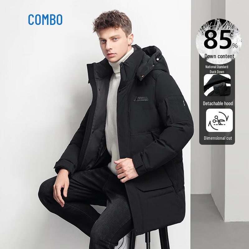 Kangbo Men s Mid-Length Thickened Down Jacket 175/L чёрный