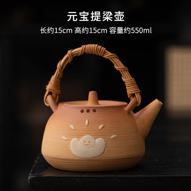 Cute Animasl Carbon Furnace Dry Fired Pot For Electric Stove Boiling Water Kettle Surrounding Furnace For Tea Making Accessories