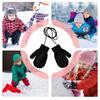 Winter Ski Gloves for Children Windproof Thickened Knitted Gloves Comfortable Warm Mittens Boys Girls Snow Warm Accessories