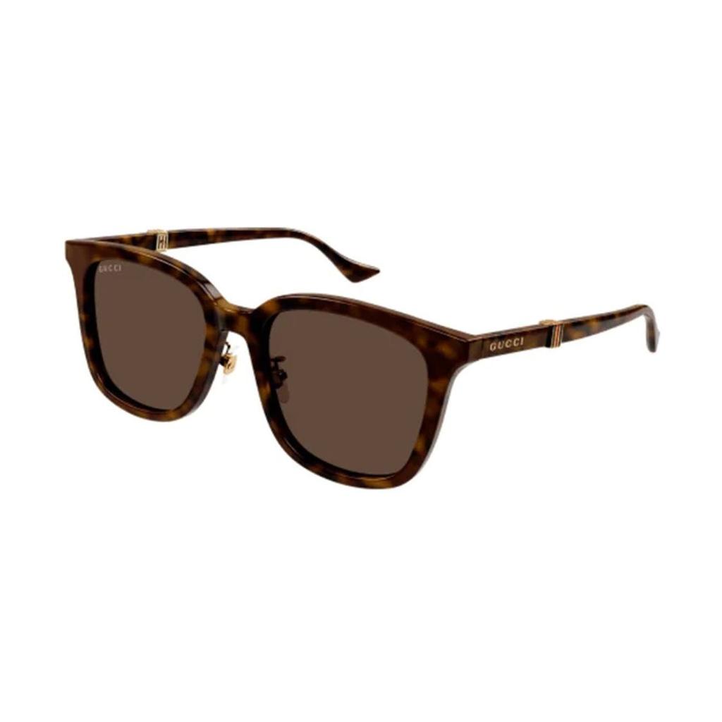 Gucci Rectangle Sunglasses Unisex sunglasses Tortoise GG1498SK002