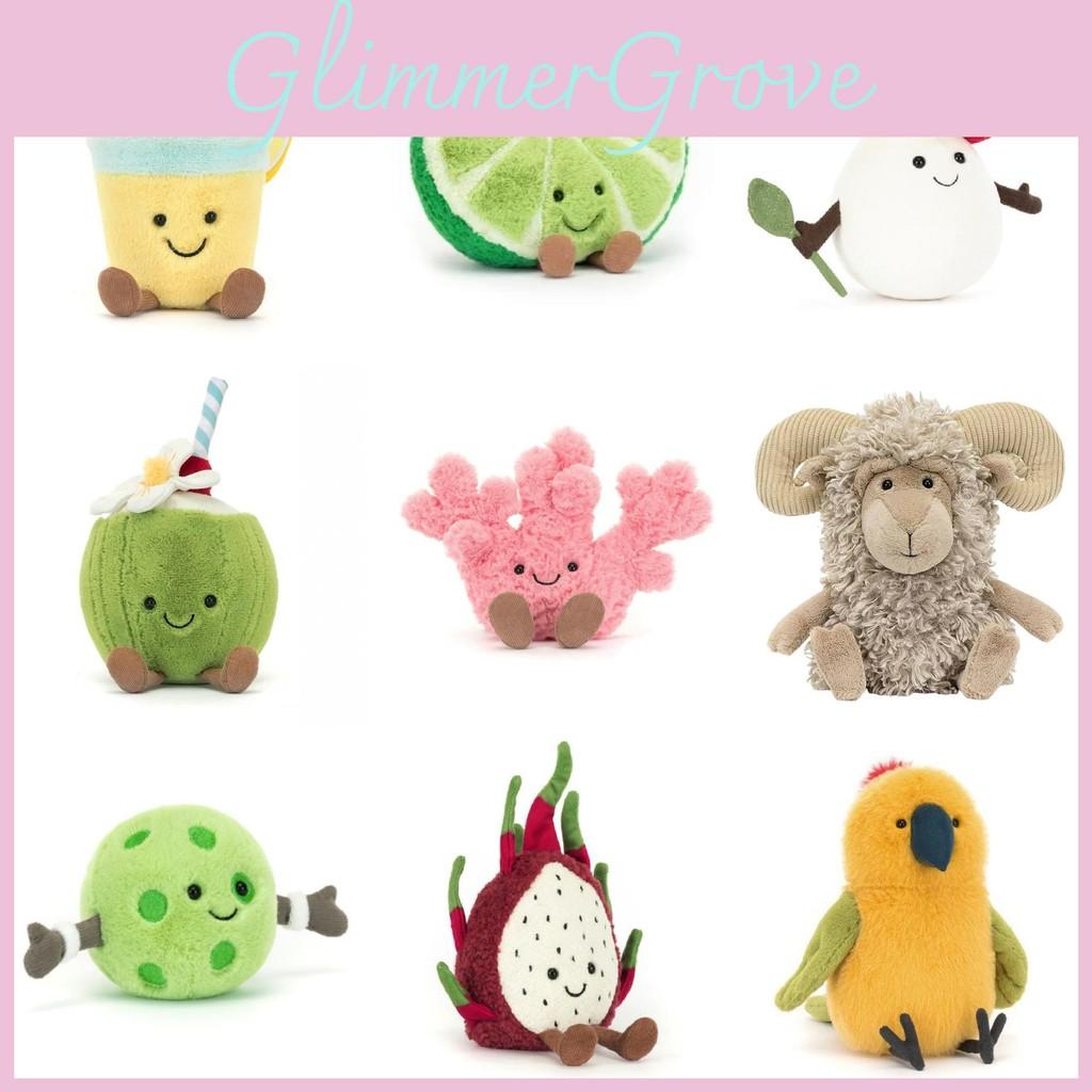 Amuseables Dragon Fruit Chestnut Glasses Rugby Plush Toy Stuffed Doll Gift Kids
