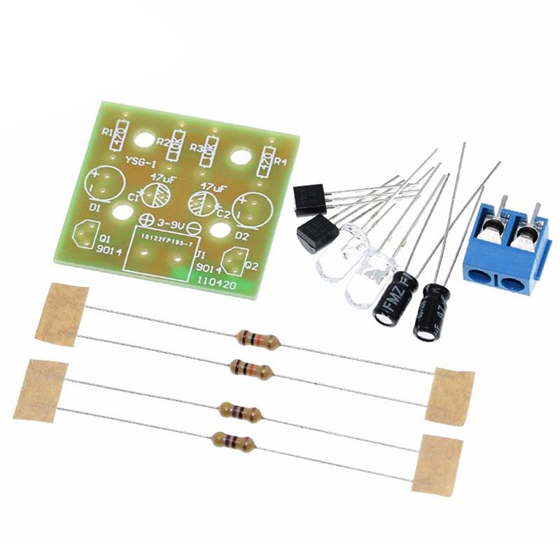 Kit Electronic DIY 5mm LED Lumină Intermitentă Circuit Simplu LED Pâlpâitor Flip Flop Suită Piese Practică Lipire DC 3-9V