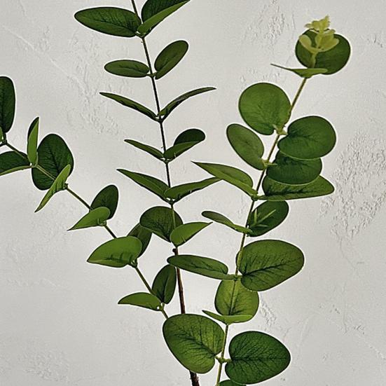 Artificial Eucalyptus Flowers 3-Branch Faux Greenery for Wedding Decor And Home Vase Arrangements Realistic 3D Printed Leaves Evergreen All Season