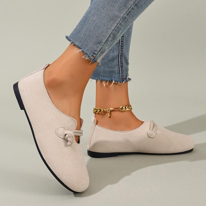 Spring and Autumn New Birkenstocks Women's Flat One-Pedal Casual Loafers Suede Round Head Single Shoes