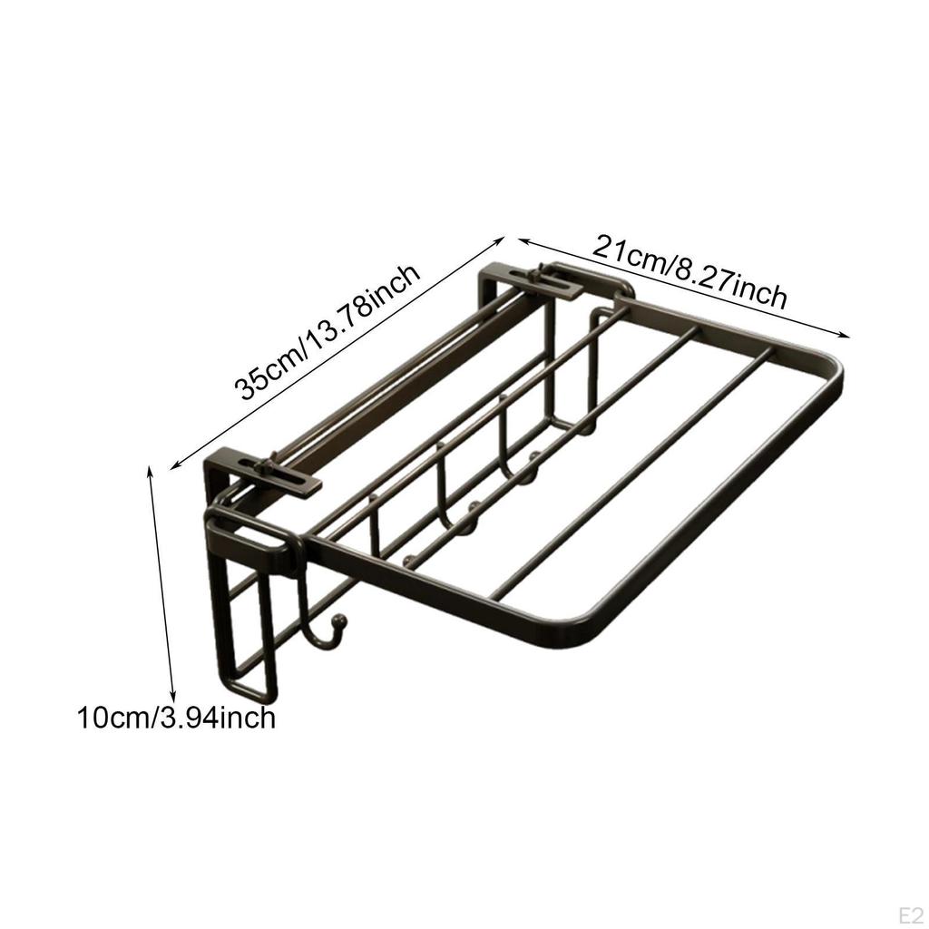 Iron Clothes Drying Rack with Adjustable Hooks for Home Use