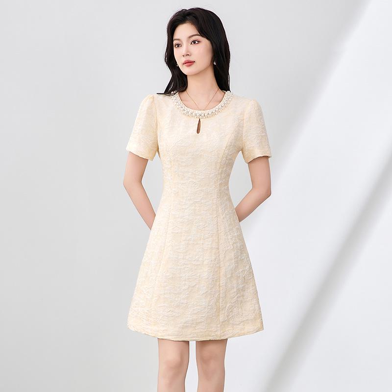 

Элегантное жаккардовое вечернее платье с тиснением - Французский шик XXL