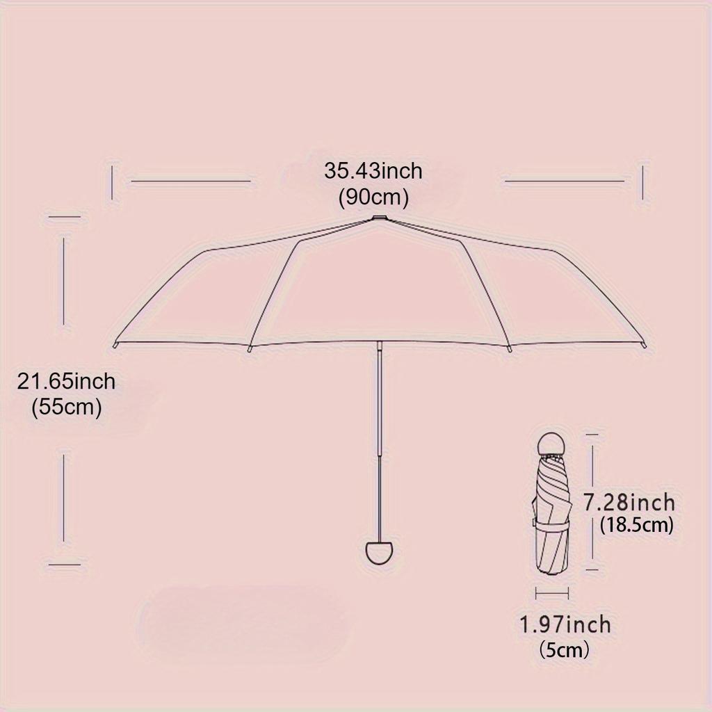Mini Cute Capsule Umbrella - Ultra-Lightweight, Sun-Protective, UV-Resistant, Foldable, Portable, Rain or Shade, Casual Style, Fashion Accessory
