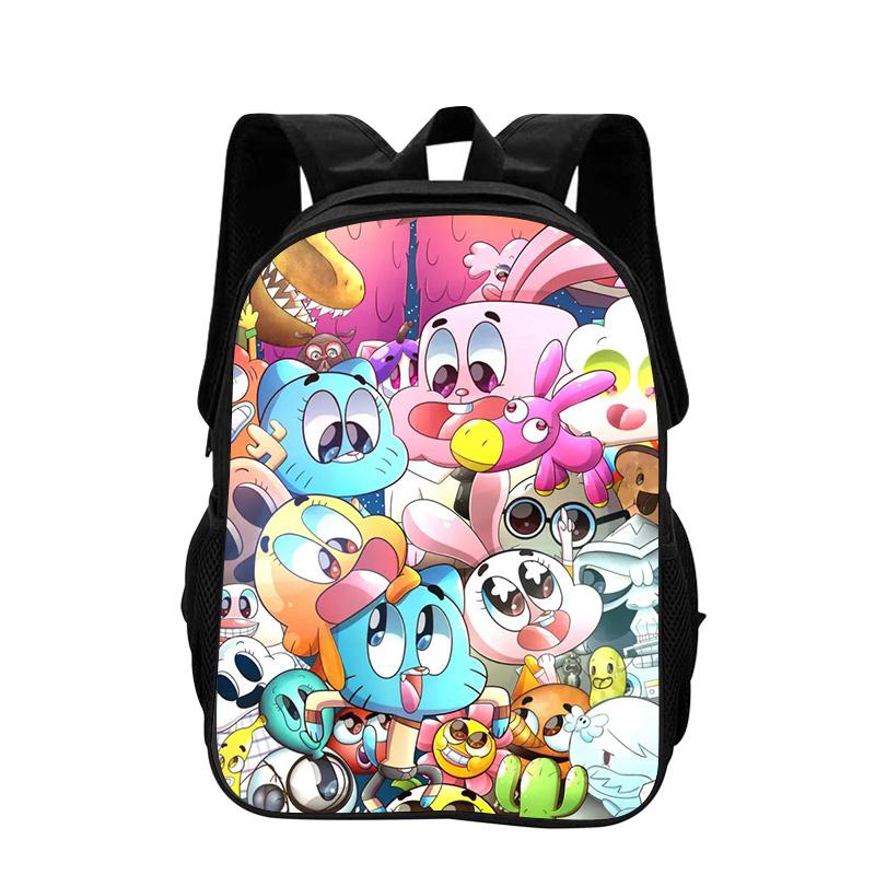 De Geweldige Wereld van Gumball Rugzak Lichtgewicht Cartoon Anime Bedrukt Student Jongens en Meisjes Nieuwe Rugzak