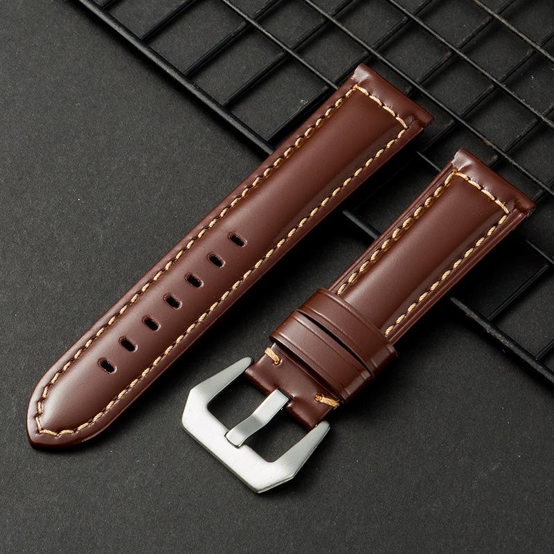 Crazy Horse Leather Frosted Retro Watch Strap 22/24/26mm - European & American Style