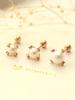 Minimal Piercing 14K Freshwater Pearl Cubic Proof Earrings