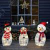 Snowman Outdoor Christmas Decor Yard Signs Light Up Decoration Lighted Ornaments Holiday Stake Sign Snowman Elk Sign Yard Art