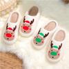 Fashion Slippers Women Winter Fashion Indoor Home Plush Warm Christmas Fluffy Comfortable Soft Sole Cotton Slippers Men House Slides