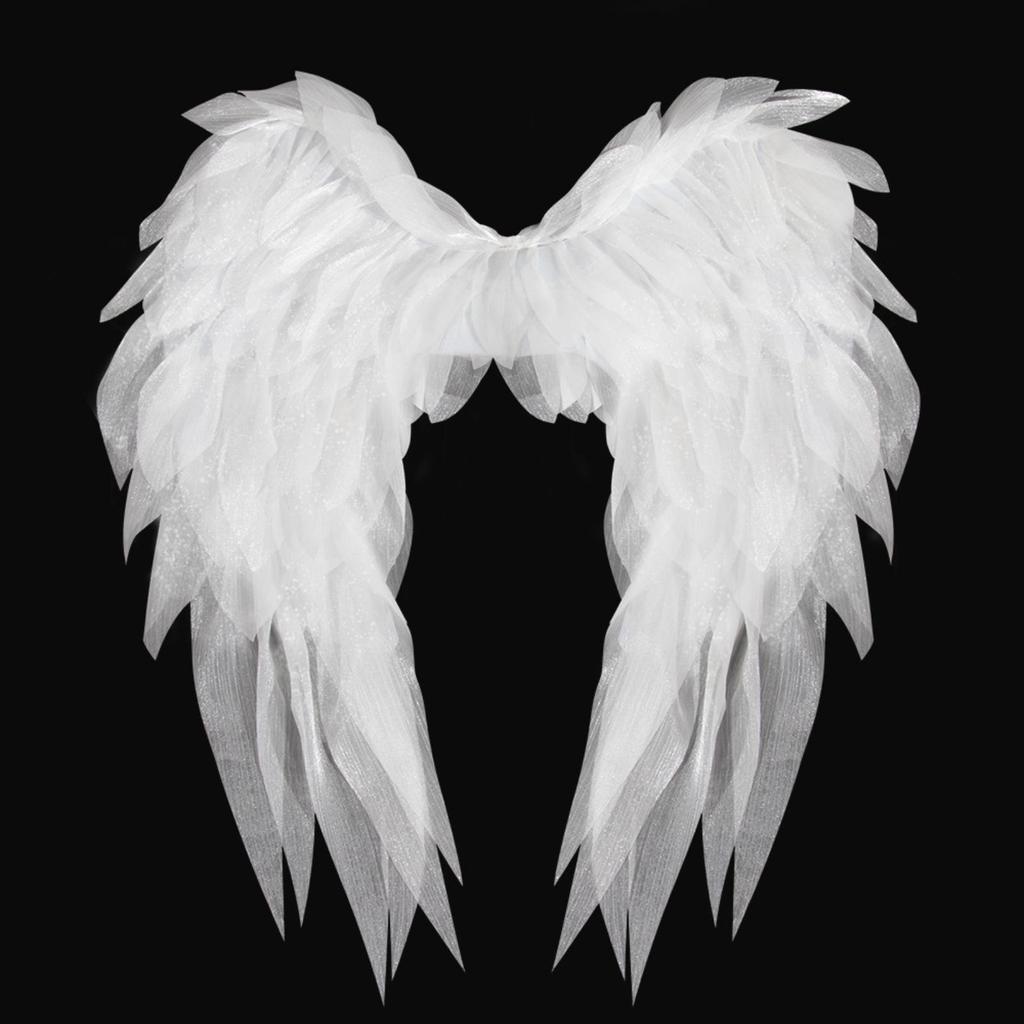 Angelic Angel Wings Layered Feathered Transparent Costume Accessory
