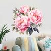 Peony Floral Wall Stickers, Self-Adhesive Decor for Bedroom Background Wall Decoration