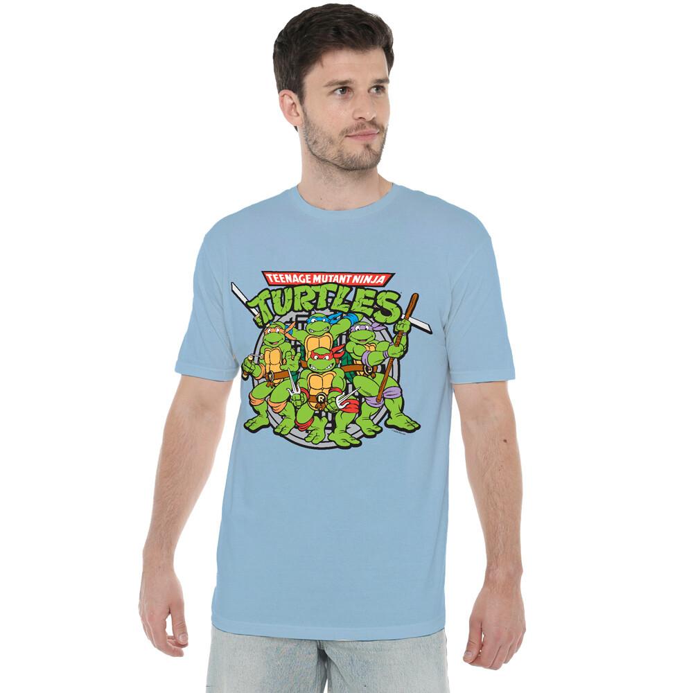 Tmnt Classic Turtles T-Shirt S-2XL Light Blue L