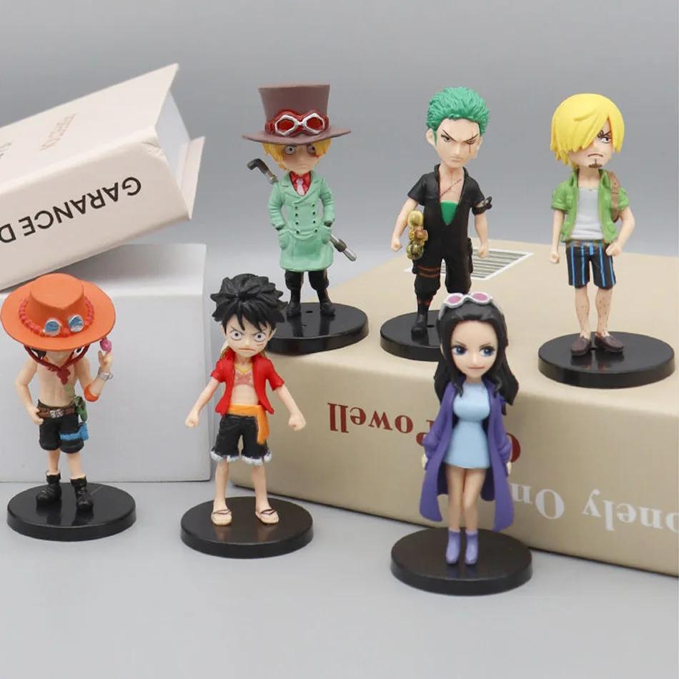 6 Pcs Anime Action Figure Set PVC Luffy New Action Model Collectible Decoration Doll Kids Toys for Christmas Gifts