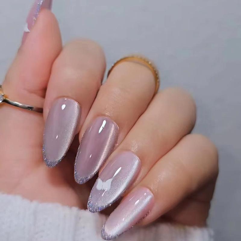 High-End Cat Eye Wearable Nail Stickers & Removable Fake Nail Patches - Ins Style
