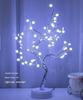 Bonsai LED Table Lamp with Pearl Gold Leaves & Silver Branches - Decorative Night Light & Christmas Tree Decor