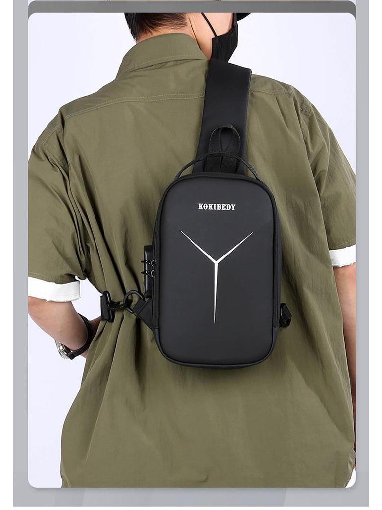 Men's Anti-theft Chest Bag with Buckle - Trendy Crossbody for Outdoor Sports & Cycling