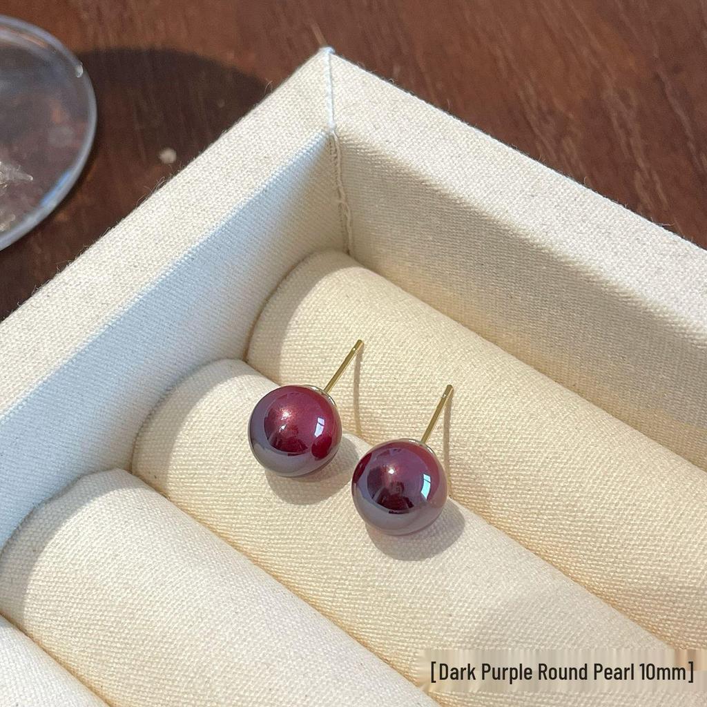 Ankela Rote Perlenstecker - Silberne Nadel, Vielseitiger Stil für Damen, Perfekt für die Neujahrskollektion