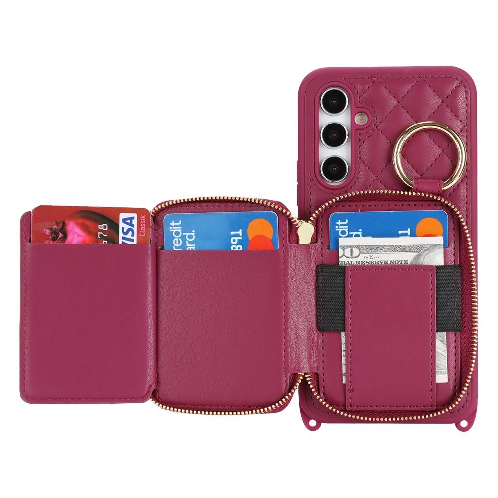 Case for Galaxy A54 5G - Leather/PU, Wine, With Stand