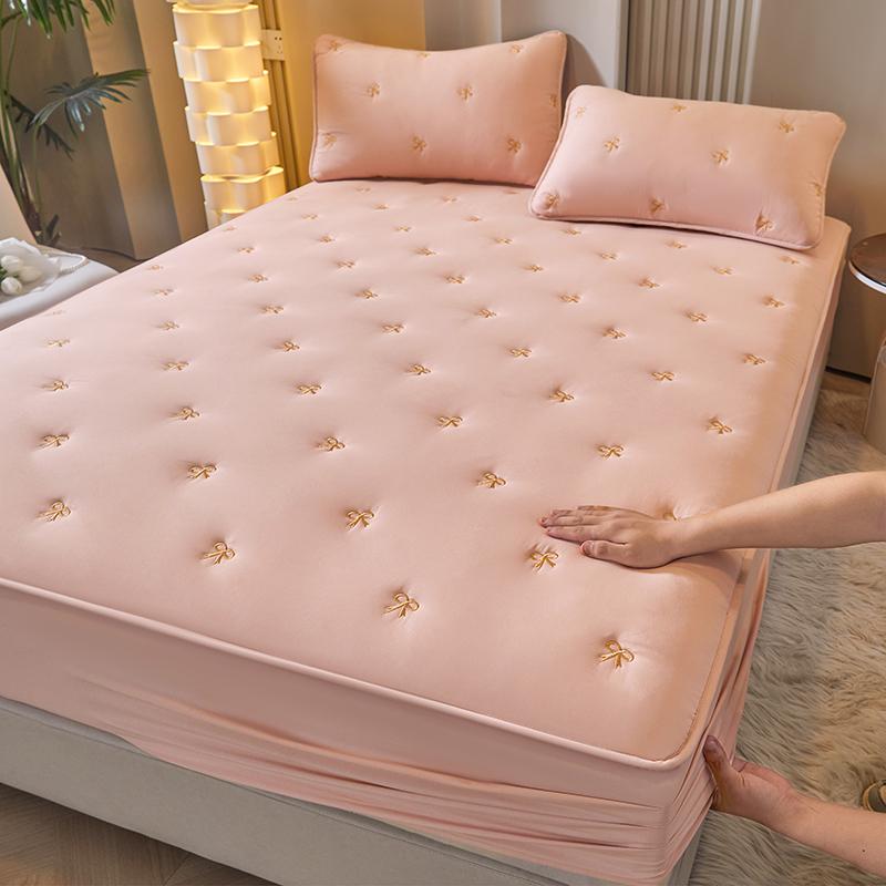 

Утолщенный мягкий наматрасник, чехол для белого матраса с вышивкой, наматрасник с вышивкой(Наволочку нужно заказать) 180x200x30cm