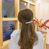 Elegant Crystal Rectangle Hair Clip Golden Metal Barrette Hairpin Hair Accessories