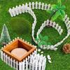 1pc Fairy Tale Garden Mini Fence, 9.5cm/90 Cm Wooden Mini Picket Fence Border Decor, for DIY Terrariums, Succulents, Planters, Dollhouse Yards