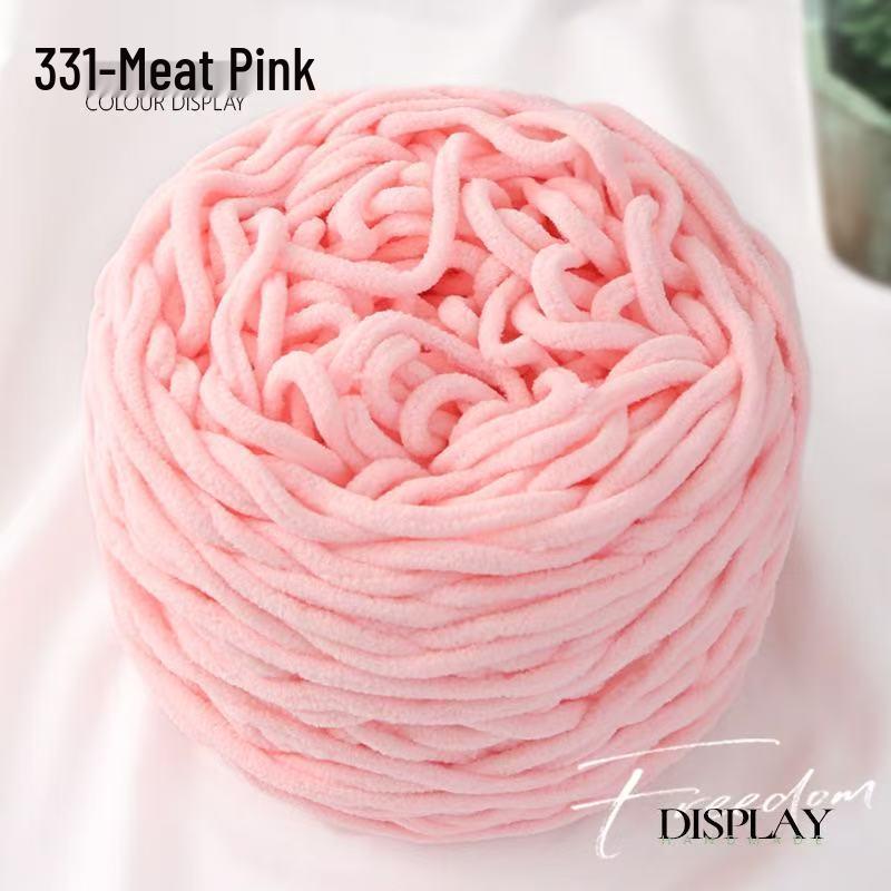 New 3.8 Liang Colored Ice Yarn: Thick Single-Strand for Crochet - Ideal for Shoes, Slippers, Scarves, and Seat Cushions.