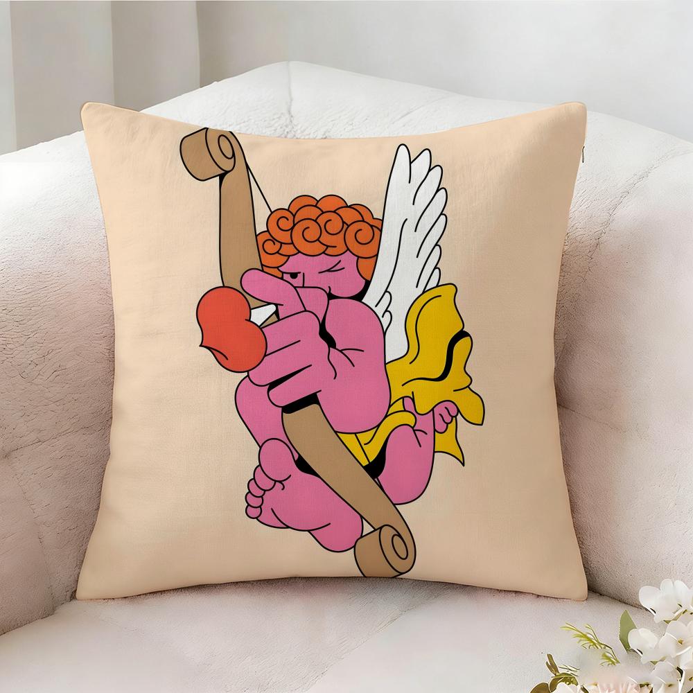 Emotional Illustration Pillow Case Pillowcase Doublesided Printed Sofa Cushion Bedroom Headboard Pillow