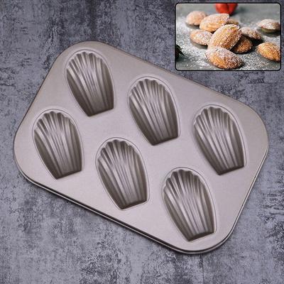 6 Izgara Pişirme Tepsisi Kabuk Kek Kalıbı Karbon Çelik Yapışmaz Kalıp Mutfak Aracı