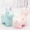 Whimsical, Charming Unicorn Resin Coin Bank - Pink Desk Decor Money Saving Box