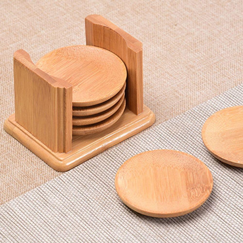 6Pcs Round/Square Shaped Cup Rest Holder Portable Cup Tray for Glass Cups/Tea Cup/Mug