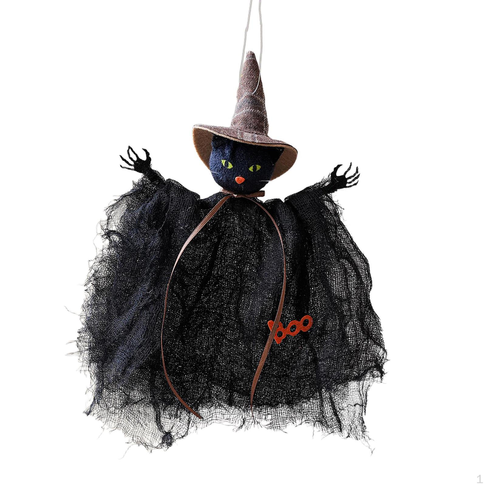 

Figurine Ornament for Halloween Party Supplies in Housewarming black cat