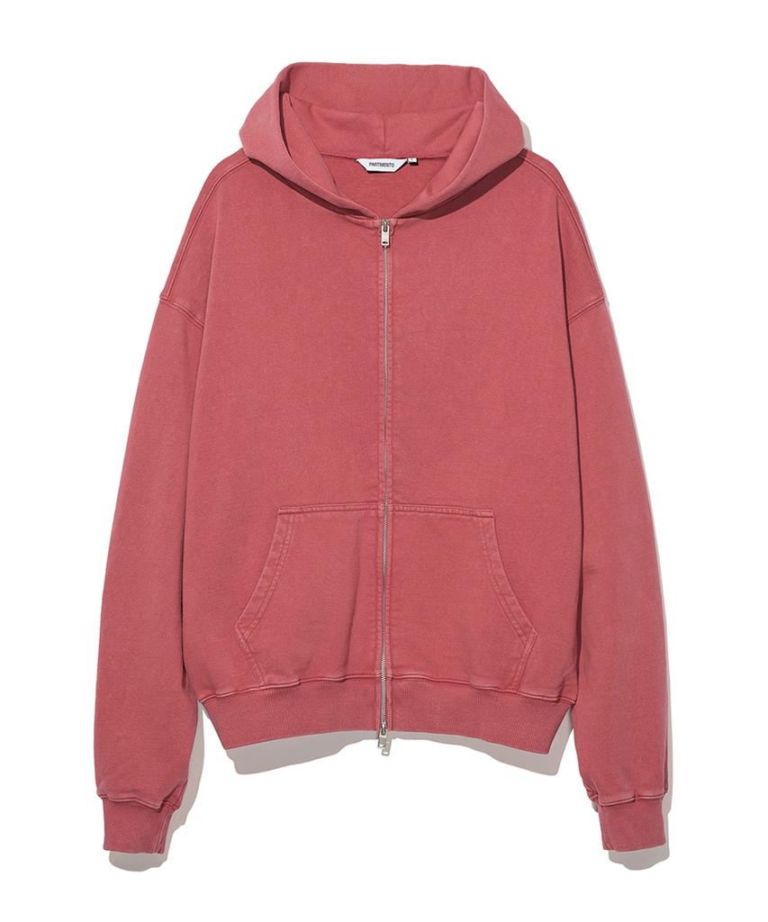 Partimento Vtg Faded Zip-Up Hoodie Coral