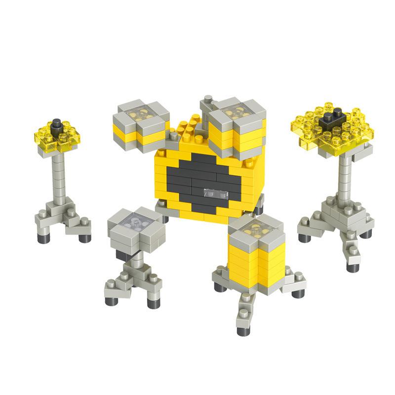 

Серия Пианино Музыка Стойка для гитары Барабан Микрочастицы Пазл Строительные игрушки Блок DrumSet,Approx150pcs