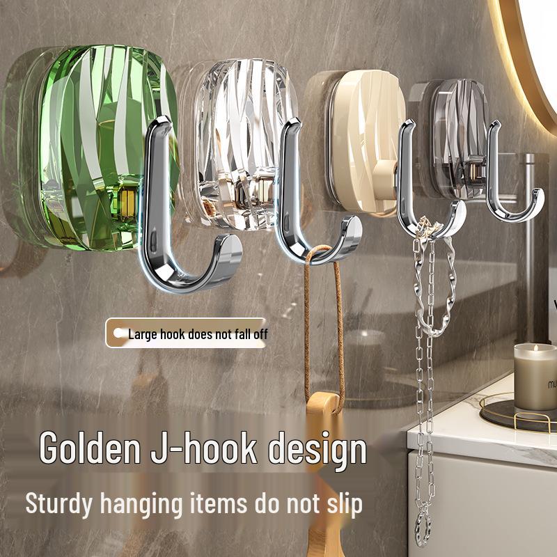 Traceless Strong Adhesive Hook – Punch-free Suction Cup for Backpacks, Coats, Keys, and Kitchen Use.