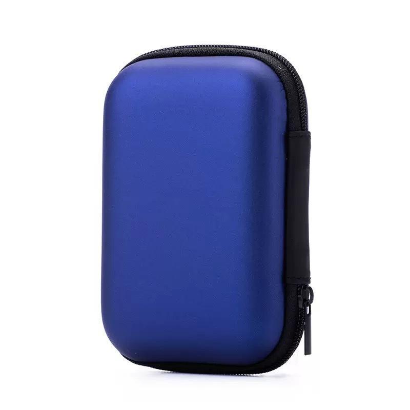 1Pc Portable Mini Tech Accessory Organizer Bag, Eva Hard Shell For Earbuds, Usb Drives & Chargers Home & Travel Organization