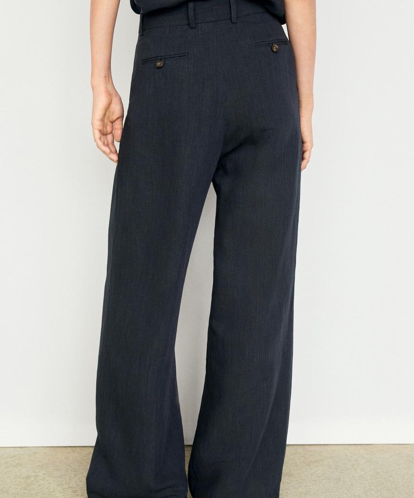 Masimodutti Melange Linen Suit Pants