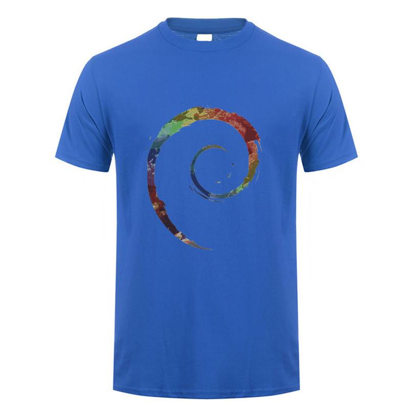 T-shirt Debian Unisex Casual Cotone Manica Corta Estate Sistema Operativo Linux Magliette Unisex Top