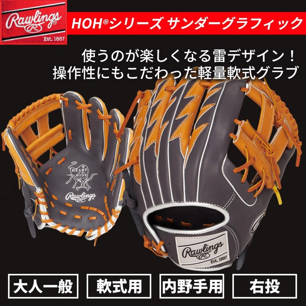 Rawlings Adult Baseball Glove Softball [For Infielders] HOH THUNDER GR4FHOTCK4H NavyRich Tan Size 11.5 Inches For Right-handed Throwers (left Hand Wor
