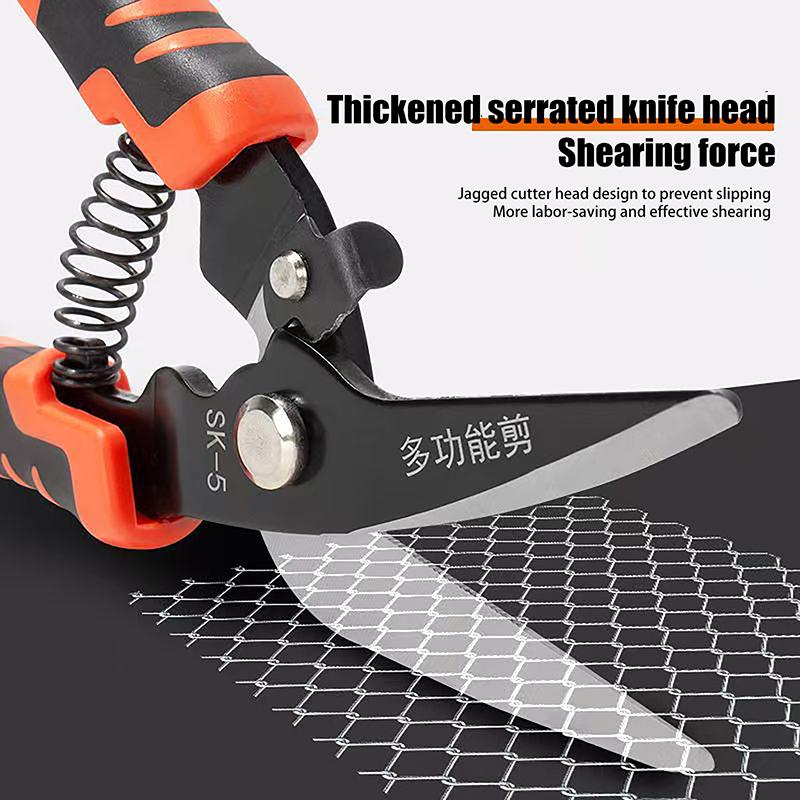 1Pc Aviation Scissor Snips Industrial Grade Metal Sheet Shear Scissors Industrial Cutter Multipurpose Carpet Cutting Scissors